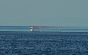 Click to enlarge Lake Superior Ore Boat Mirage