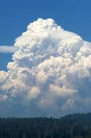 Click to enlarge Pagami Creek Fire smoke plume
