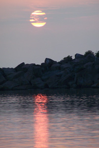 Sunrise over Taconite Harbor